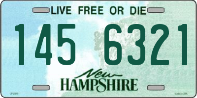 NH license plate 1456321
