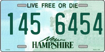 NH license plate 1456454