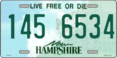 NH license plate 1456534