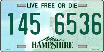 NH license plate 1456536
