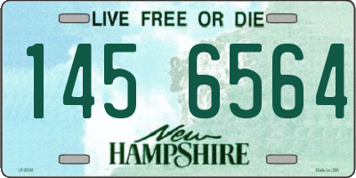 NH license plate 1456564