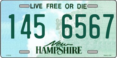 NH license plate 1456567