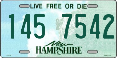 NH license plate 1457542