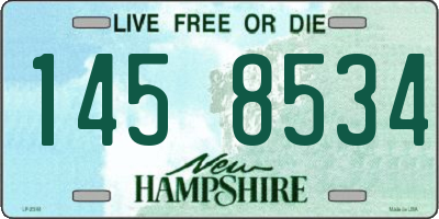 NH license plate 1458534