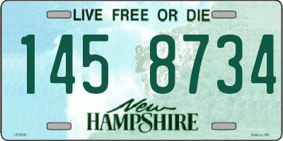 NH license plate 1458734