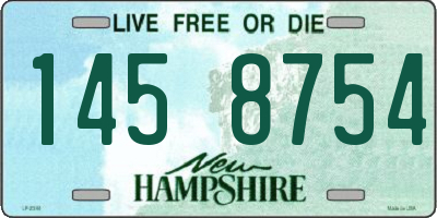 NH license plate 1458754