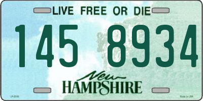 NH license plate 1458934