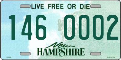 NH license plate 1460002