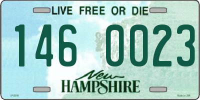NH license plate 1460023