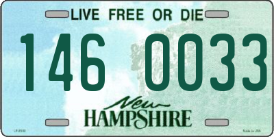 NH license plate 1460033