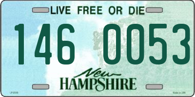 NH license plate 1460053