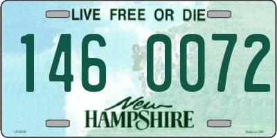 NH license plate 1460072