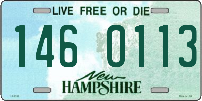 NH license plate 1460113