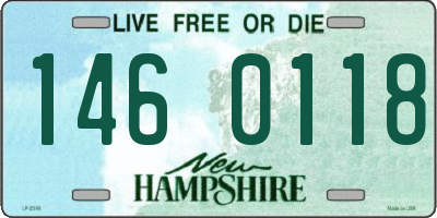 NH license plate 1460118