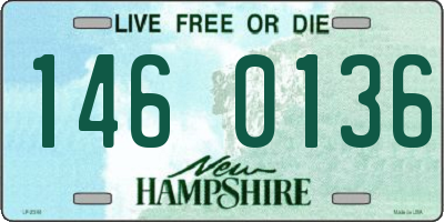 NH license plate 1460136