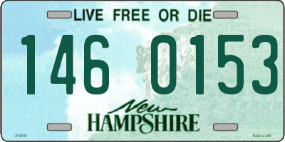 NH license plate 1460153