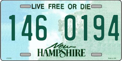 NH license plate 1460194