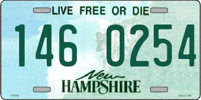 NH license plate 1460254