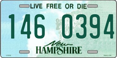 NH license plate 1460394
