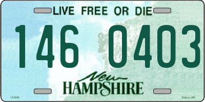 NH license plate 1460403