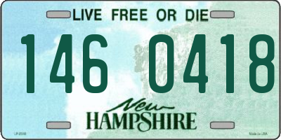 NH license plate 1460418
