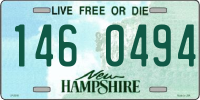 NH license plate 1460494
