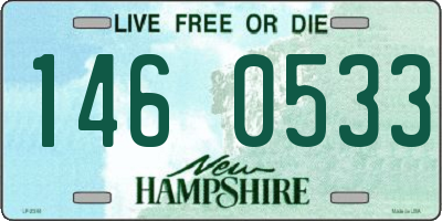 NH license plate 1460533