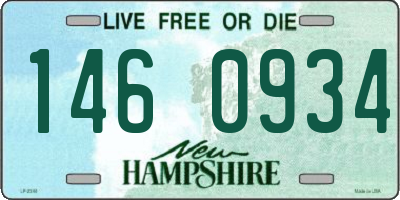 NH license plate 1460934