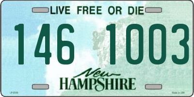 NH license plate 1461003
