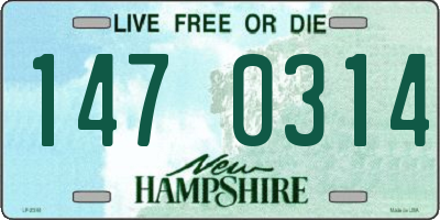 NH license plate 1470314
