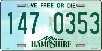 NH license plate 1470353