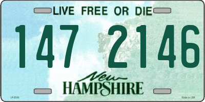NH license plate 1472146