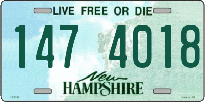 NH license plate 1474018