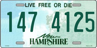 NH license plate 1474125