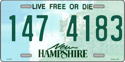 NH license plate 1474183