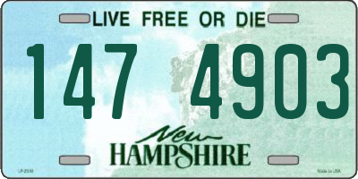 NH license plate 1474903