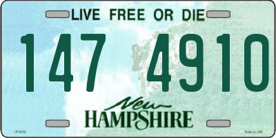NH license plate 1474910