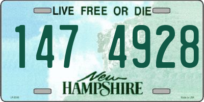 NH license plate 1474928