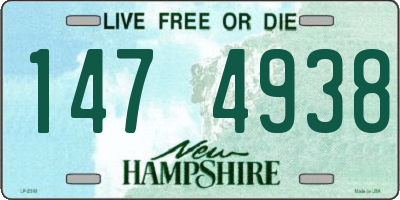 NH license plate 1474938
