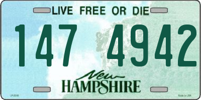 NH license plate 1474942