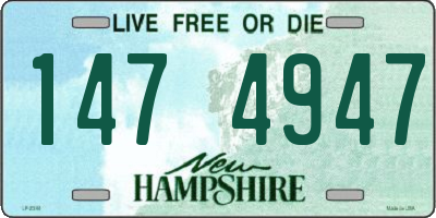 NH license plate 1474947