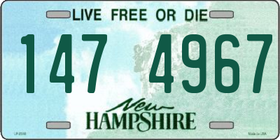 NH license plate 1474967