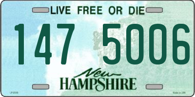 NH license plate 1475006