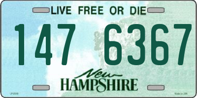 NH license plate 1476367