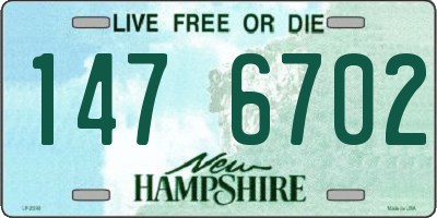 NH license plate 1476702