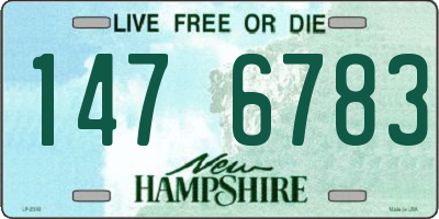 NH license plate 1476783