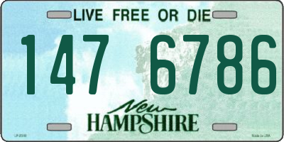 NH license plate 1476786