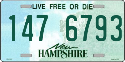 NH license plate 1476793