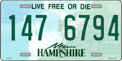 NH license plate 1476794