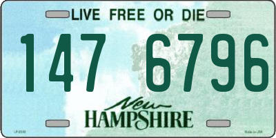 NH license plate 1476796